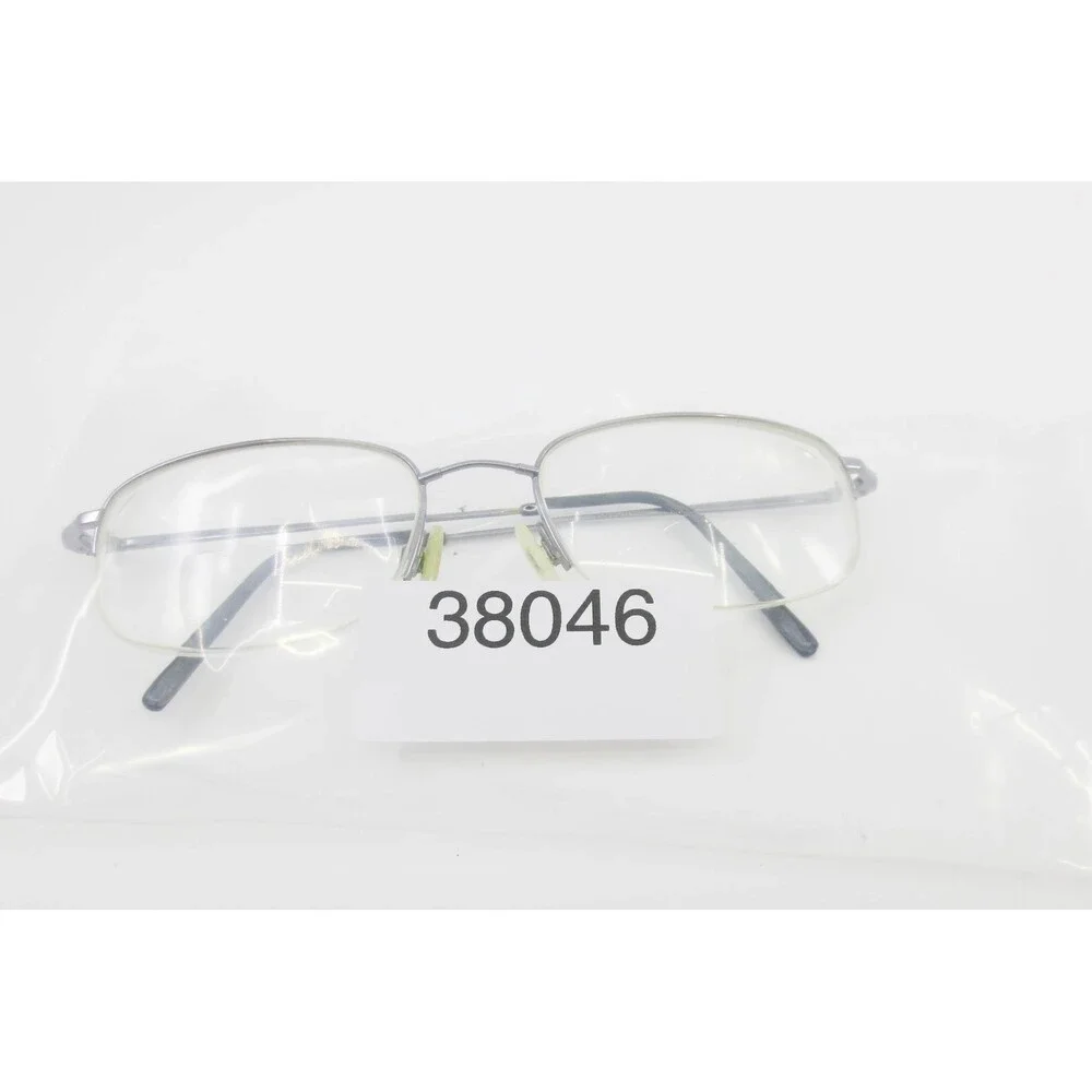 Flexon 606 Eyeglasses Light Gunmetal Semi Rimless Rectangular Frames 54-19-140